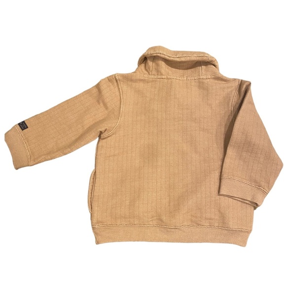 Janie and Jack Cream Tan Herringbone Cowl Neck Sweater Boys Size 2 Years - Picture 2 of 3